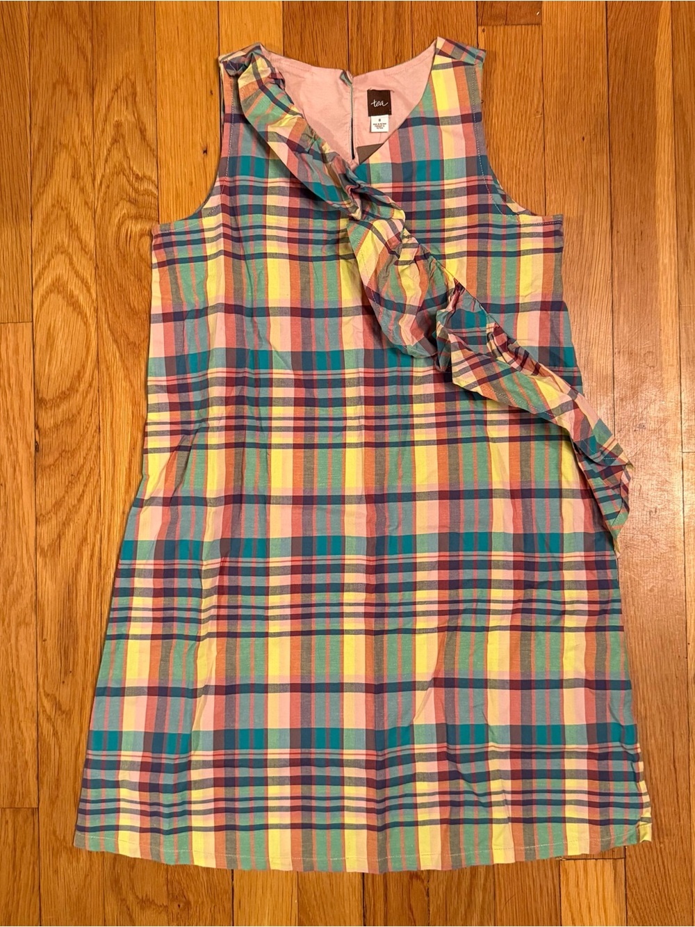 NWT Tea Collection madras plaid dress size 8